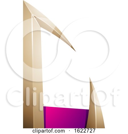 Beige and Magenta Arrow like Letter C by cidepix