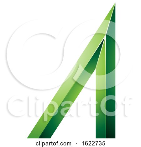 Green Geometric Letter a by cidepix