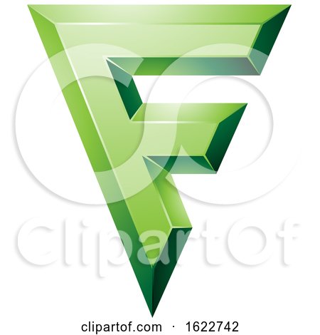 Green Geometric Letter F by cidepix