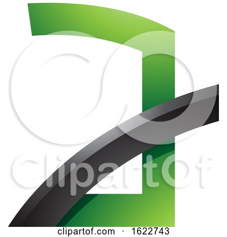 Green Letter a with a Black Glossy Stick by cidepix