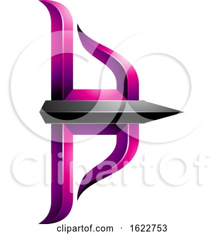 Magenta and Black Arrow and Bow by cidepix