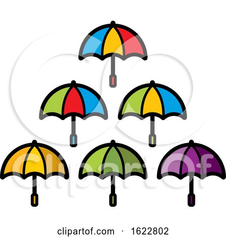 Colorful Umbrellas by Lal Perera
