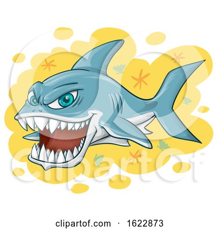 Vicious Shark over Yellow by Domenico Condello