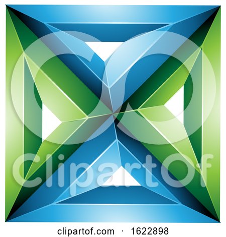 Blue and Green Square by cidepix