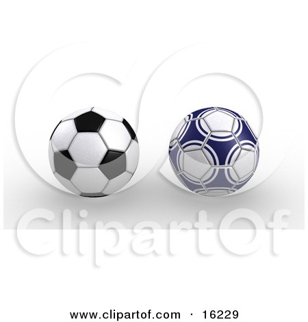 Two Soccer Balls Isolated On A White Background Clipart Illustration Image by Anastasiya Maksymenko