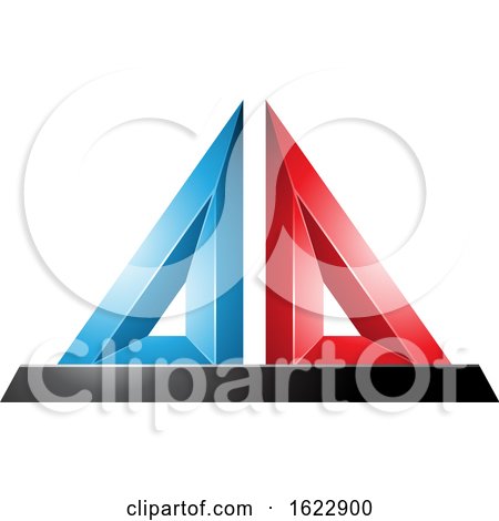 Blue and Red 3d Pyramids by cidepix