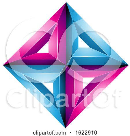 Magenta and Blue Diamond by cidepix