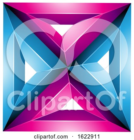 Blue and Magenta Square by cidepix
