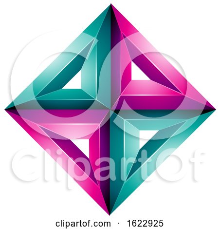 Magenta and Turquoise Diamond by cidepix