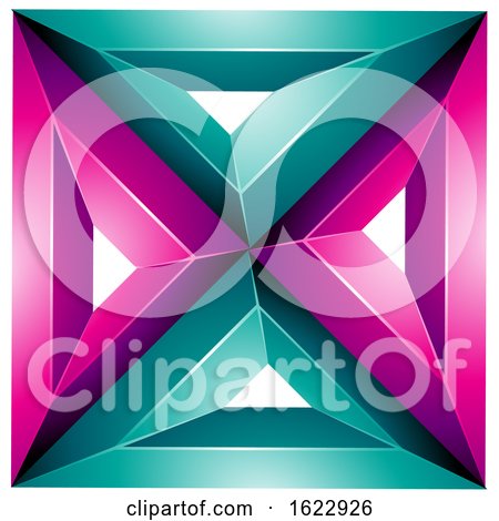 Magenta and Turquoise Square by cidepix