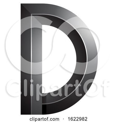Black 3d Letter D by cidepix