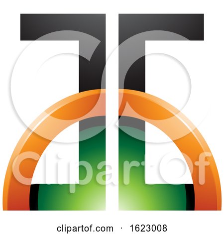 Green and Orange Letters a and G with a Half Circle by cidepix