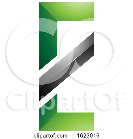 Green and Black Letter E with a Diagonal Line by cidepix