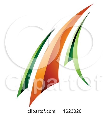 Orange and Green Flying Letter a by cidepix
