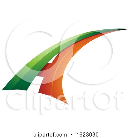 Orange and Green Flying Letter a by cidepix