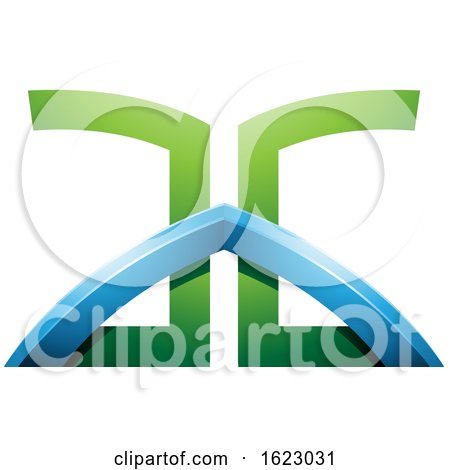Green and Blue Bridged Letters a and G by cidepix