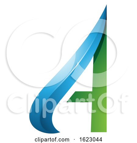 Green and Blue Arrow like Letter a by cidepix