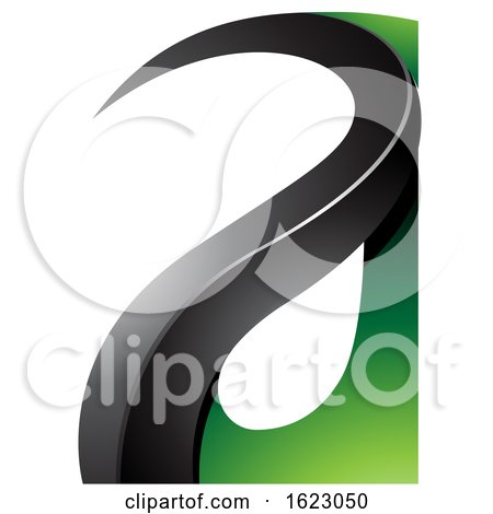 Black and Green Curvy Letter a by cidepix