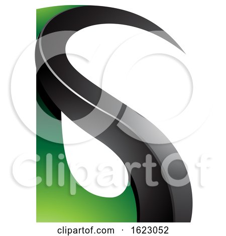 Black and Green Curvy Letter G by cidepix