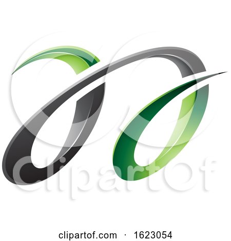 Green and Black Dual Letters a by cidepix