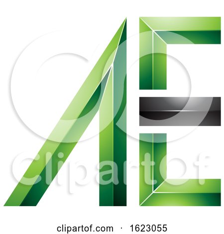 Black and Green Letters a and E by cidepix
