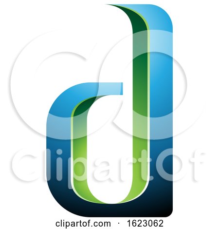 Green and Blue Letter D by cidepix