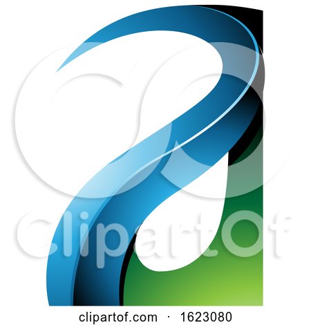 Blue and Green Curvy Letter a by cidepix