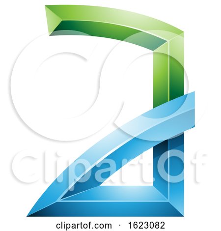 Green and Blue Letter a with Bended Joints by cidepix