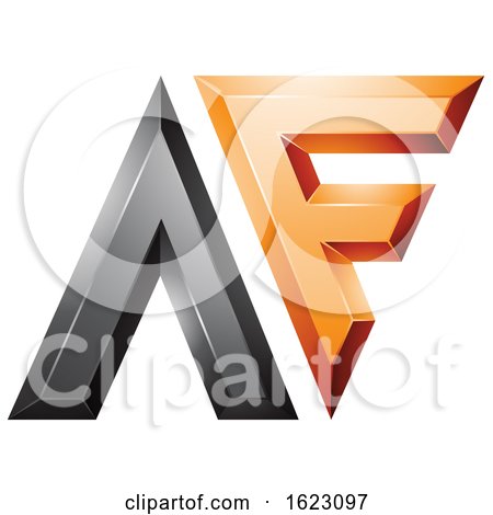 Black and Orange Dual Letters a and F by cidepix