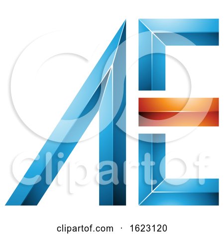 Blue and Orange Letters a and E by cidepix