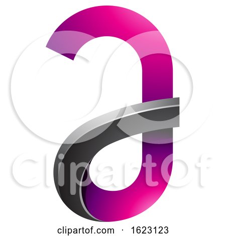 Black and Magenta Curvy Letter a by cidepix
