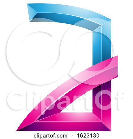 Blue and Magenta Letter a with Bended Joints by cidepix