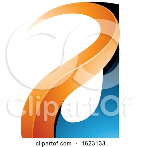 Blue and Orange Curvy Letter a by cidepix