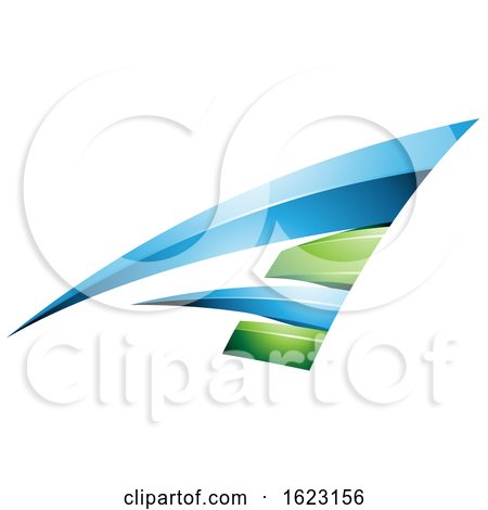 Blue and Green Flying Letter a by cidepix