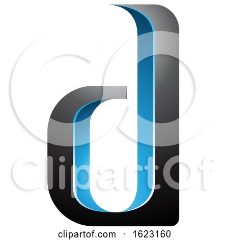 Blue and Black Letter D by cidepix