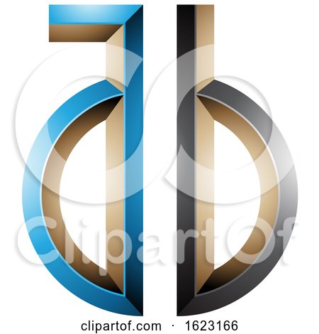 Blue Beige and Black Key like Letters a and B by cidepix
