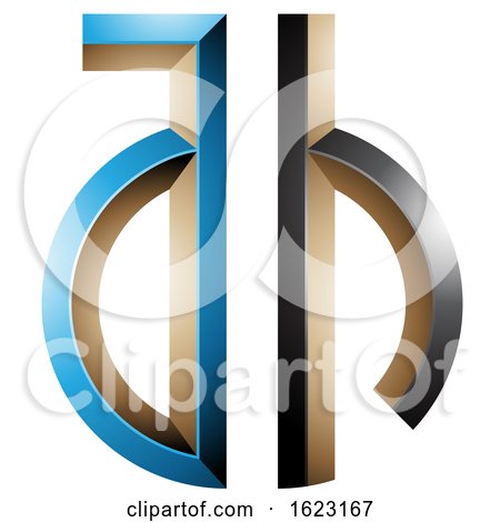 Blue Beige and Black Key like Letters a and H by cidepix