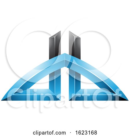 Blue and Black Bridged Letters D and B by cidepix