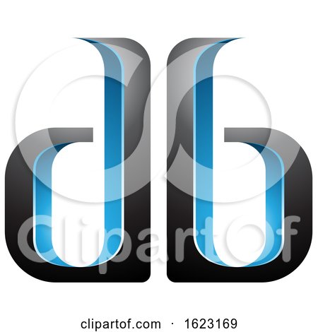 Blue and Black Letters D and B by cidepix