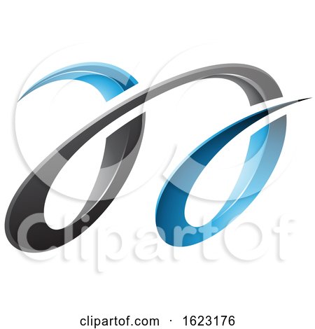 Blue and Black Dual Letters a by cidepix
