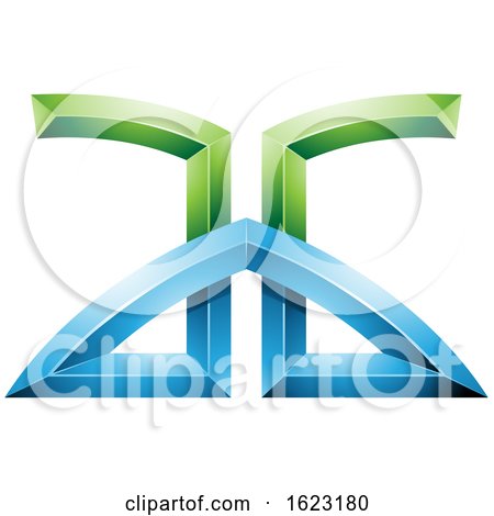 Blue and Green Bridged Letters a and G by cidepix