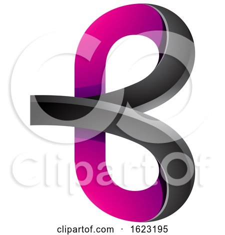 Black and Magenta Curvy Letter B by cidepix