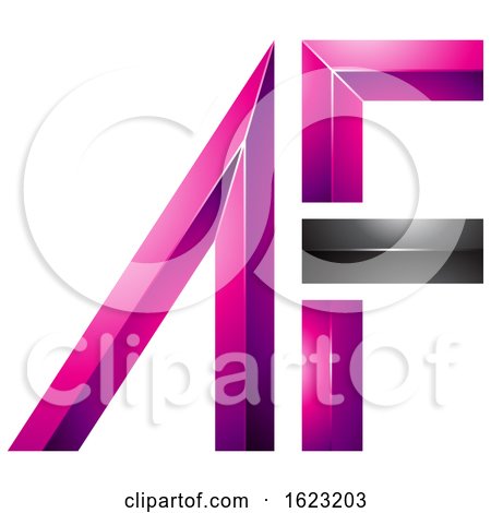 Black and Magenta Letters a and F by cidepix