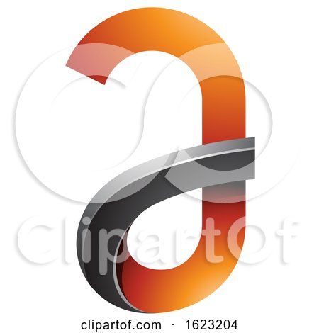 Black and Orange Curvy Letter a by cidepix