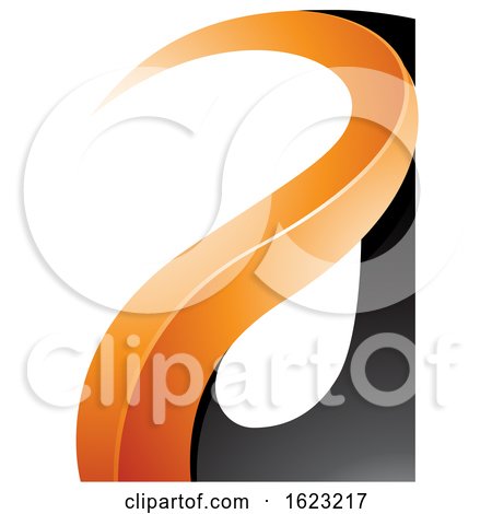Black and Orange Curvy Letter a by cidepix