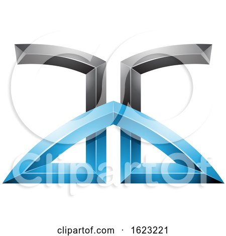 Blue and Black Bridged Letters a and G by cidepix