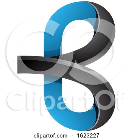Black and Blue Curvy Letter B by cidepix