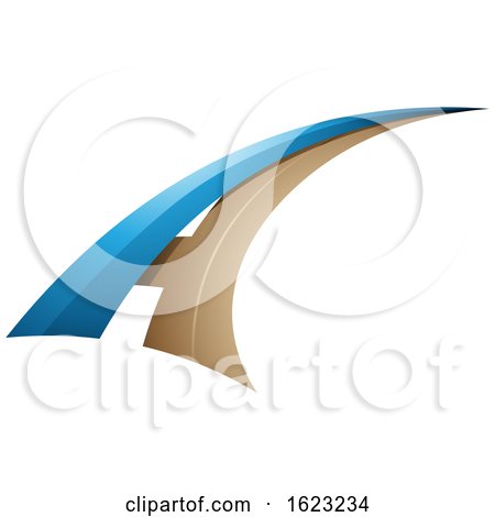 Blue and Beige Flying Letter a by cidepix
