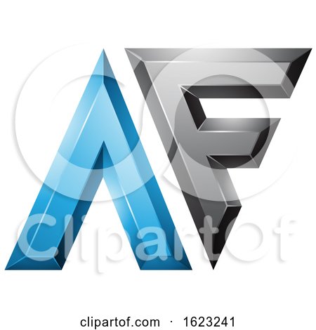 Black and Blue Dual Letters a and F by cidepix