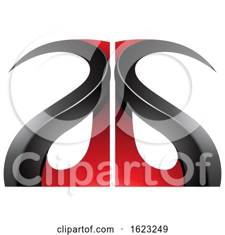 Red and Black Curvy Letters a and G by cidepix